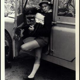 Helen Hewson on Botany Excursion near Bourke