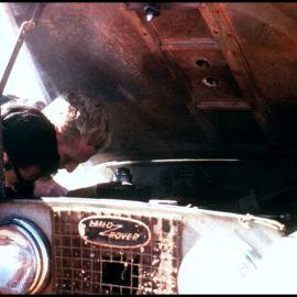 Tony Nicholls and Derek Anderson Working on Car in the Northern Territory