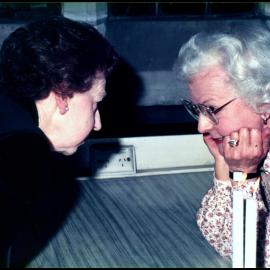Mary Thomson and Jo Anderson at John Thomson's Farewell Dinner
