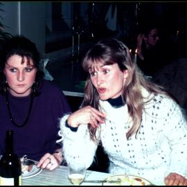 Margaret Hesslewood and Penny Goulter at John Thomson's Farewell Dinner