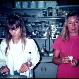Penny Goulter and Ruth Pearson Preparing Morning Tea