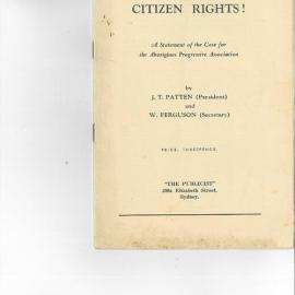 Aborigines Claim Citizen Rights! [Aborigines Progressive Association]