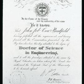 Testamur of John Job Crew Bradfield