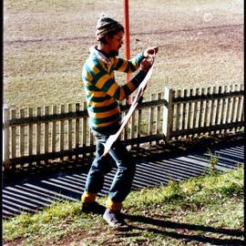 David Curtis Preparing 'The University of Sydney Grounds' Handout