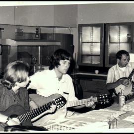 Rehearsing for the School of Biological Sciences Christmas Party