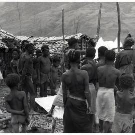 Group Gathered in Front of Buildings