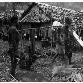 Chains and Threads Hanging from Stick
