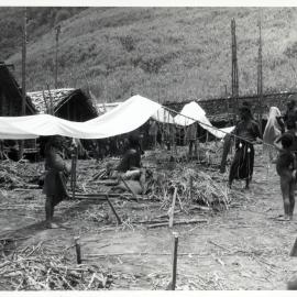White Sheet Draped through Hamlet