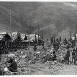 Group Preparing Pigs for Ceremony