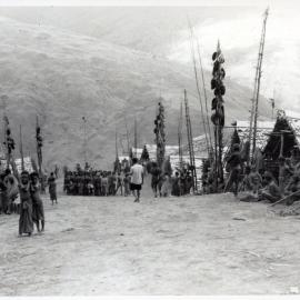 Groups of People Gathered in Hamlet