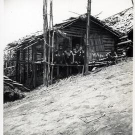 Group Sitting on Porch