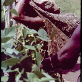Woman Carrying Net Bags