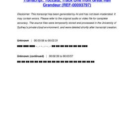 Toccata, Track One from Great Hall Grandeur - Transcript