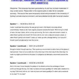 Radiation (Series 5) - Lasers (Episode 8) - Transcript