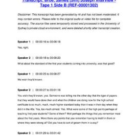 Broe, James (Jim) Joseph Interview - Tape 1 Side B - Transcript