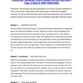 McMillan, John Rusten Alfred Interview - Tape 2 Side B - Transcript