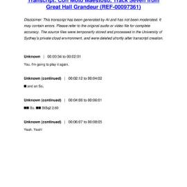 Con Moto Maestoso, Track Seven from Great Hall Grandeur - Transcript