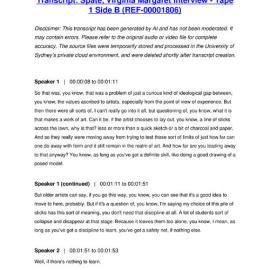 Spate, Virginia Margaret Interview - Tape 1 Side B - Transcript