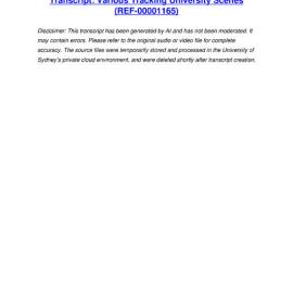 Various Tracking University Scenes - Transcript