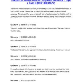 Kemp, Haddon Reginald Interview - Tape 2 Side B - Transcript