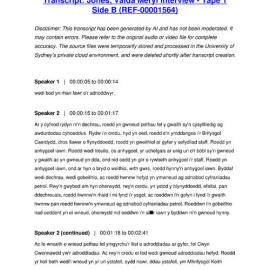 Jones, Valda Meryl Interview - Tape 1 Side B - Transcript