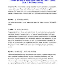 Ward, John Manning Interview - Tape 2 Side B - Transcript