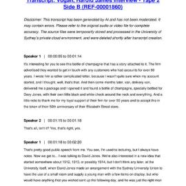 Vogan, Harold James Interview - Tape 2 Side B - Transcript