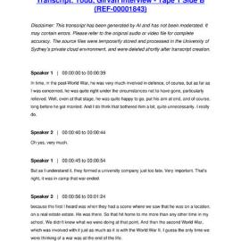 Todd, Girvan Interview - Tape 1 Side B - Transcript