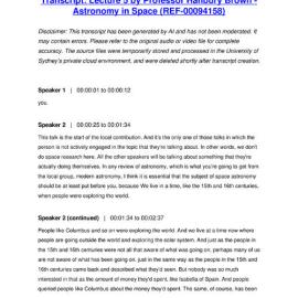 Lecture 5 by Professor Hanbury Brown - Astronomy in Space - Transcript