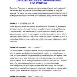 International Education Office - Transcript