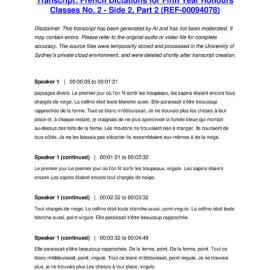 French Dictations for Fifth Year Honours Classes No. 2 - Side 2, Part 2 - Transcript