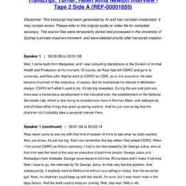 Turner, Helen Alma Newton Interview - Tape 2 Side A - Transcript