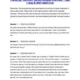 Butchart, James Douglas Interview - Tape 1 Side B - Transcript