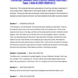 Madden, John Patrick Cawley Interview - Tape 1 Side B - Transcript