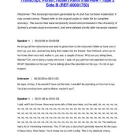 Porter, Hubert Keith Interview - Tape 2 Side B - Transcript