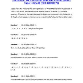 Viv Binns Interview with Louise Dauth - Tape 1 Side B - Transcript