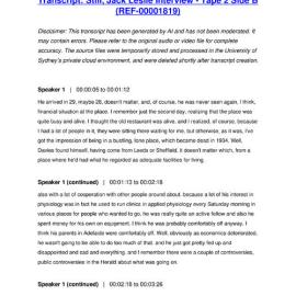 Still, Jack Leslie Interview - Tape 2 Side B - Transcript