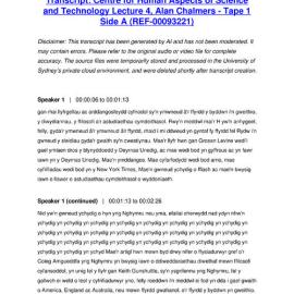 Centre for Human Aspects of Science and Technology Lecture 4, Alan Chalmers - Tape 1 Side A - Transcript