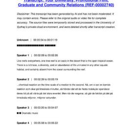 Your University, Promotional Film, Graduate and Community Relations - Transcript