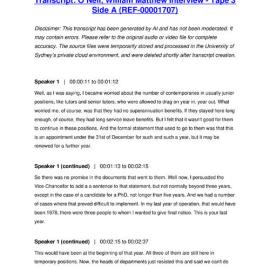 O’Neil, William Matthew Interview - Tape 3 Side A - Transcript