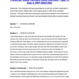 Black, Hermann David Interview - Tape 10 Side A - Transcript