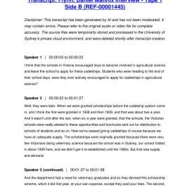 Flynn, Daniel Mannix Interview - Tape 1 Side B - Transcript