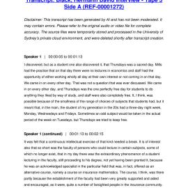 Black, Hermann David Interview - Tape 5 Side A - Transcript