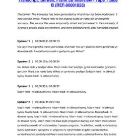 Stilwell, Frank JB Interview - Tape 1 Side B - Transcript