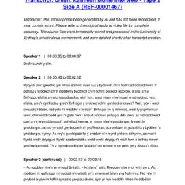 Gillen, Kathleen Mollie Interview - Tape 2 Side A - Transcript