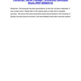 Aerial Footage - University Helicopter Shots - Transcript