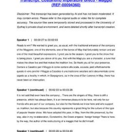 Costantino Imperatore Greco - Maggio - Transcript