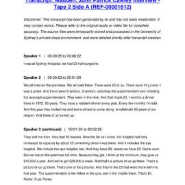 Madden, John Patrick Cawley Interview - Tape 2 Side A - Transcript