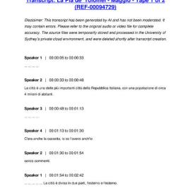 La Pia de' Tolomei - Maggio - Tape 1 of 2 - Transcript