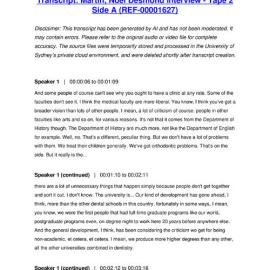 Martin, Noel Desmond Interview - Tape 2 Side A - Transcript